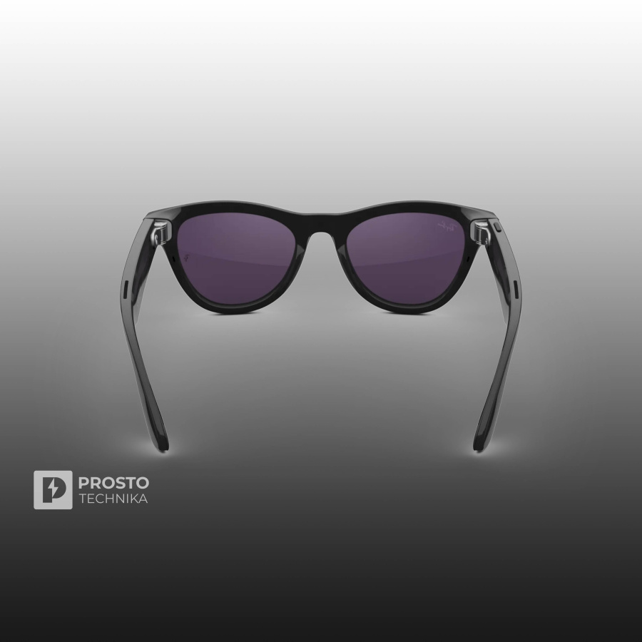 Ray-Ban Skyler (Gen 1) Глянцевый Чёрный с Прозрачно-Аметистовыми линзами